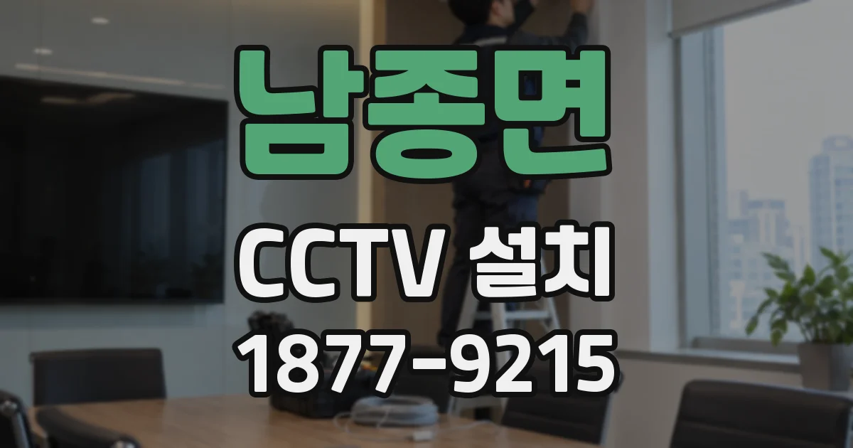 남종면 CCTV 설치