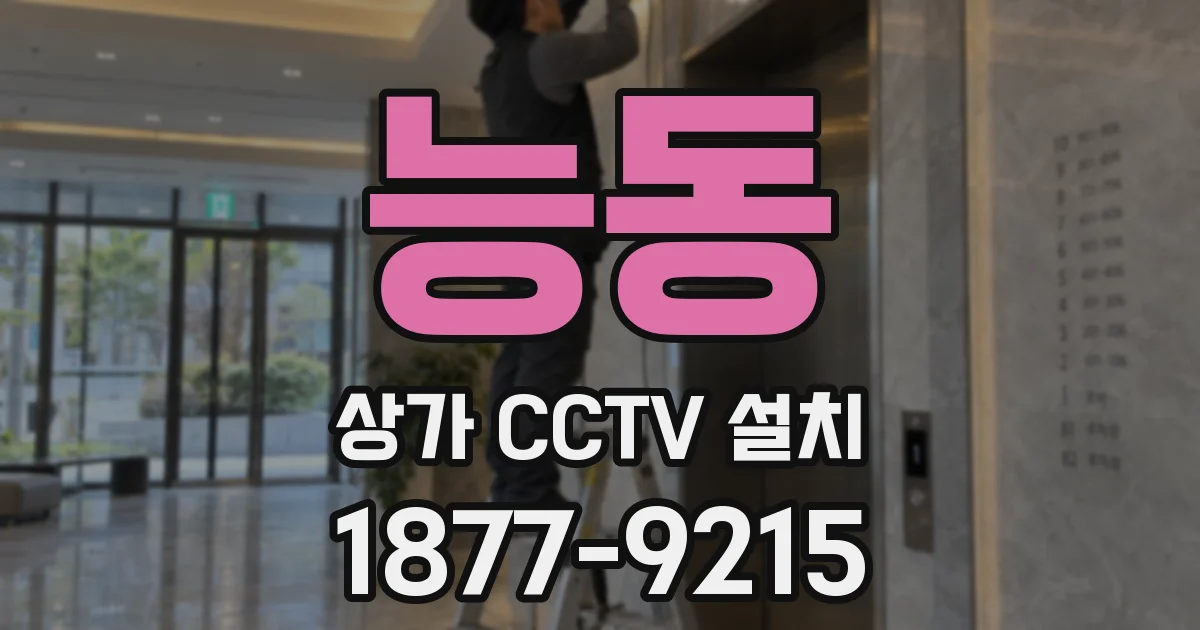 능동 상가 CCTV 설치