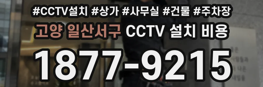 고양 일산서구 CCTV 설치 비용