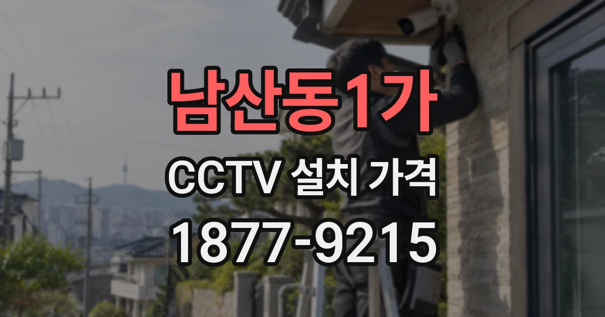 남산동1가 CCTV 설치 가격