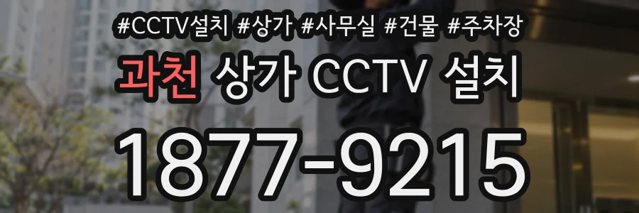 과천 상가 CCTV 설치