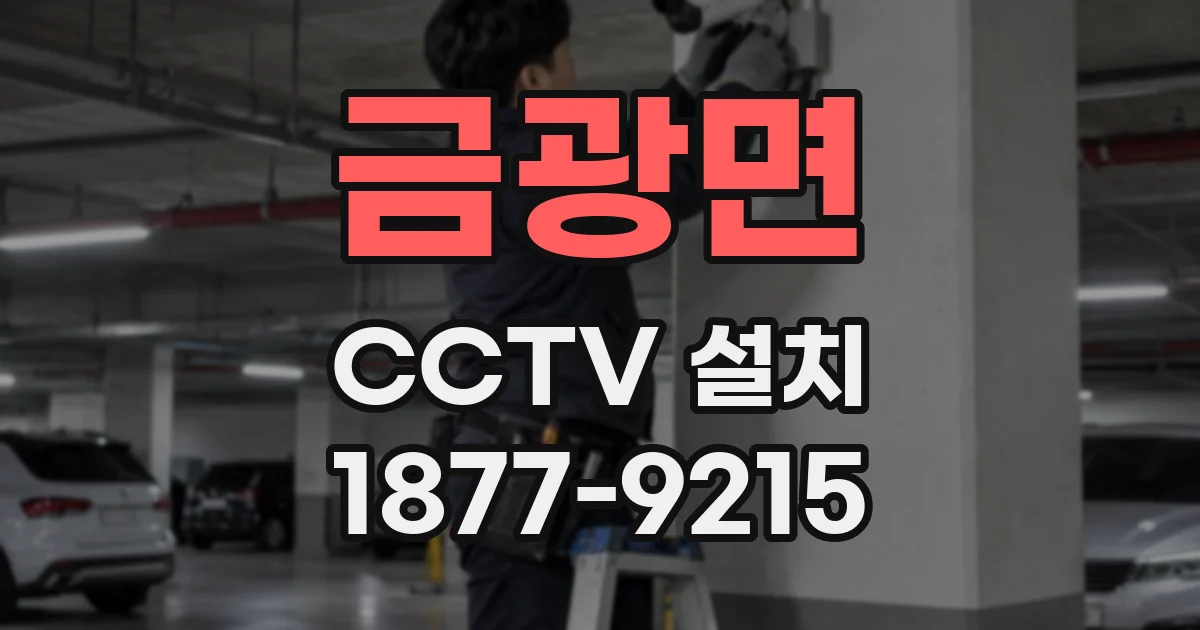 금광면 CCTV 설치