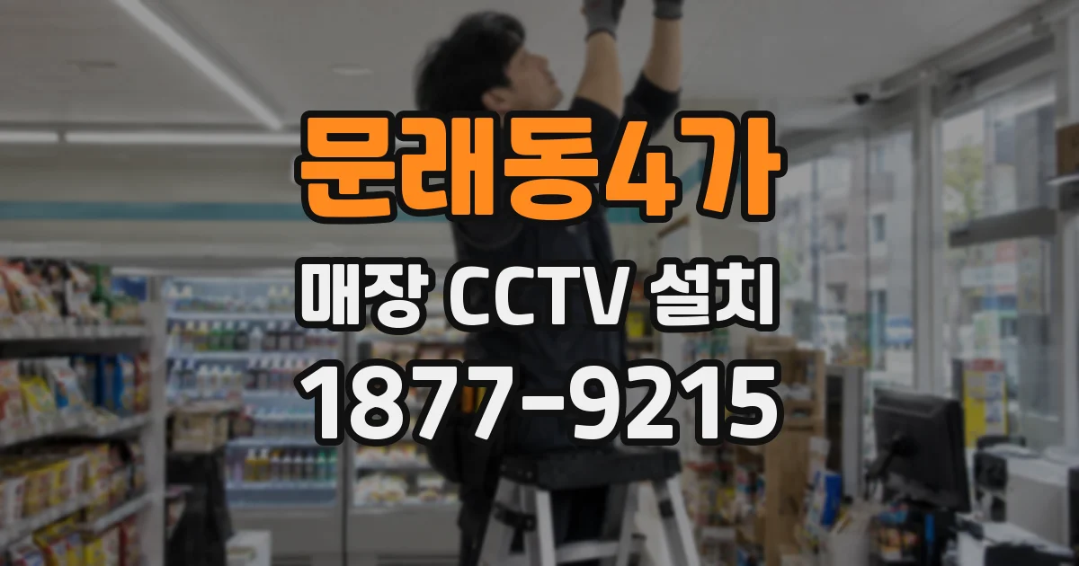 문래동4가 매장 CCTV 설치