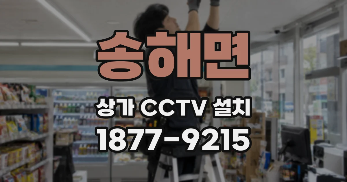 송해면 상가 CCTV 설치