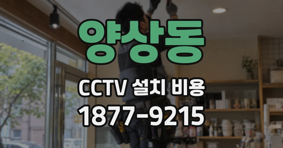 양상동 CCTV 설치 비용