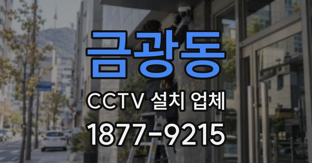금광동 CCTV 설치 업체