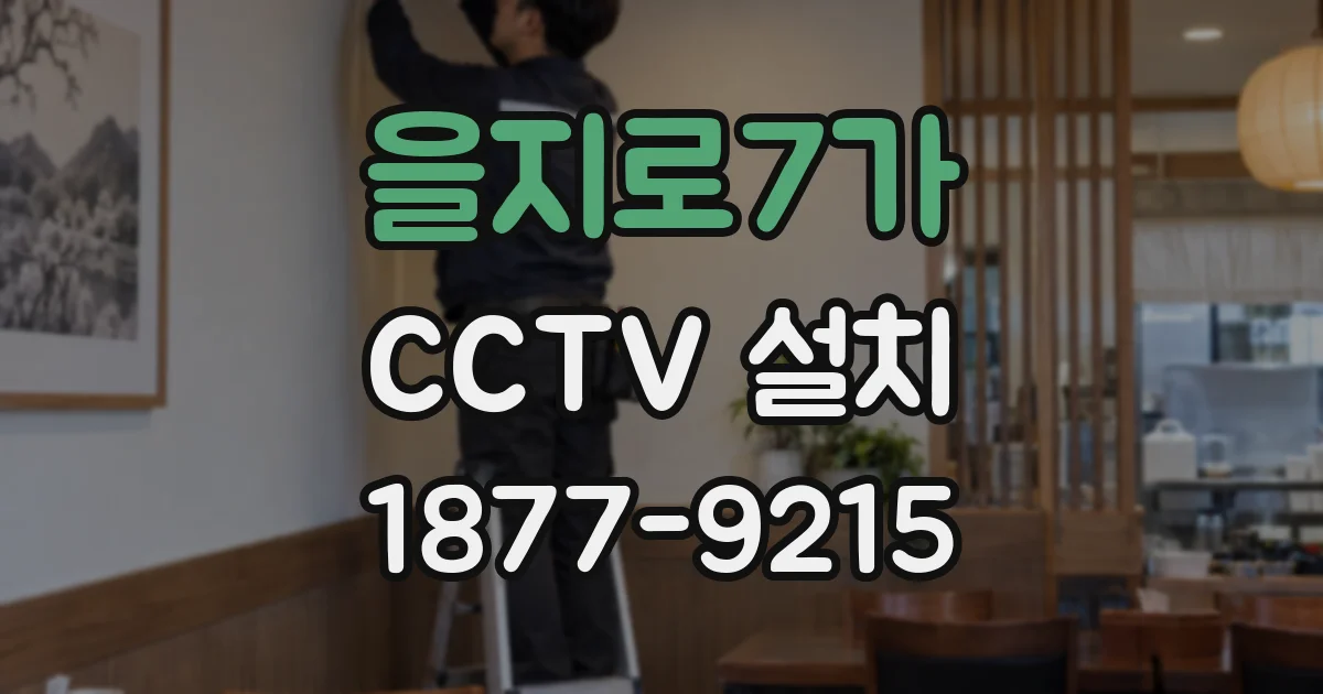 을지로7가 CCTV 설치