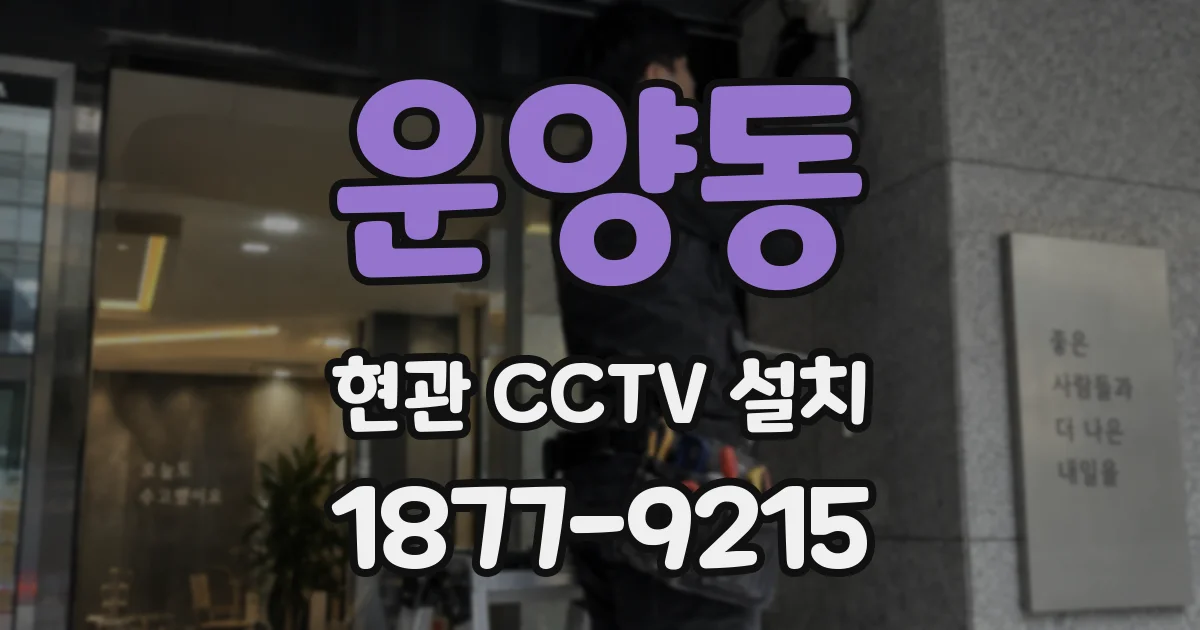 운양동 현관 CCTV 설치