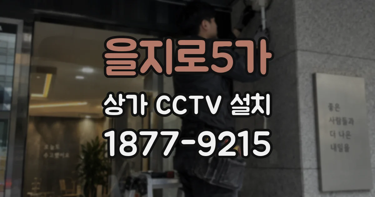 을지로5가 상가 CCTV 설치