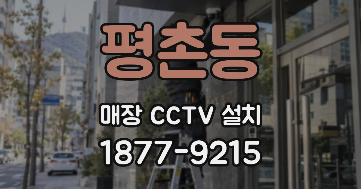 평촌동 매장 CCTV 설치
