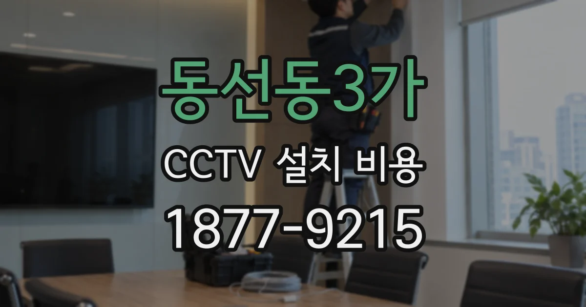 동선동3가 CCTV 설치 비용
