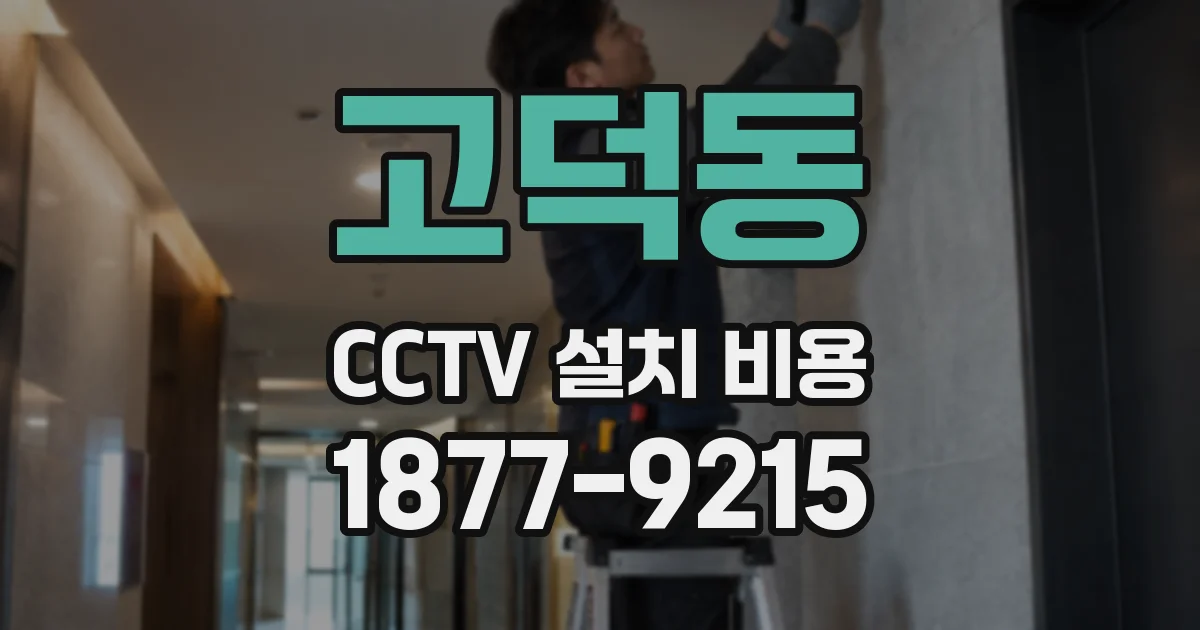 고덕동 CCTV 설치 비용