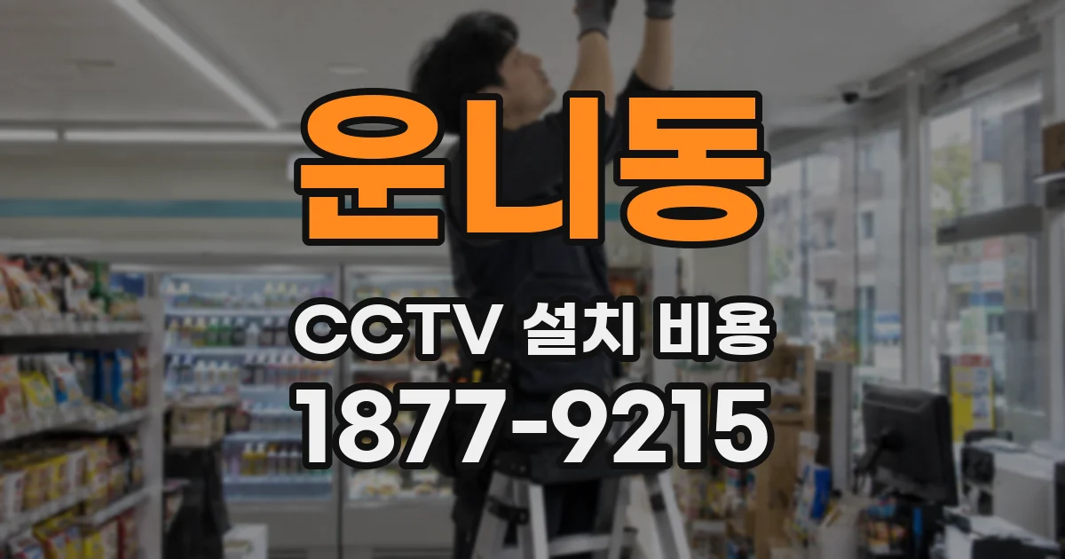 운니동 CCTV 설치 비용