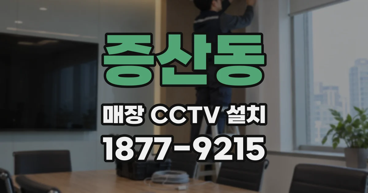 증산동 매장 CCTV 설치