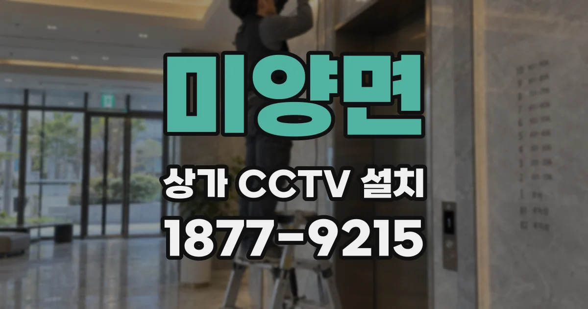 미양면 상가 CCTV 설치
