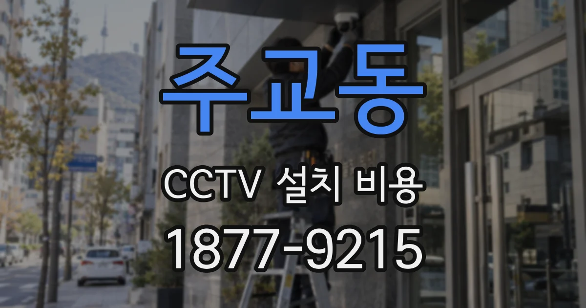 주교동 CCTV 설치 비용