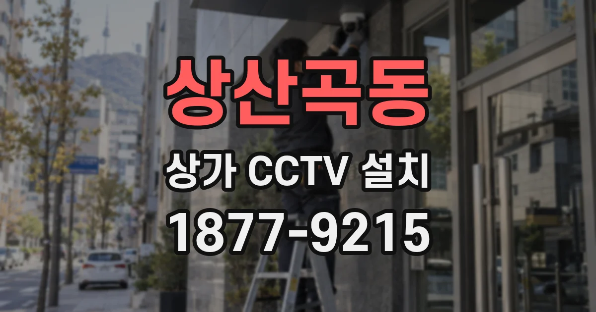 상산곡동 상가 CCTV 설치