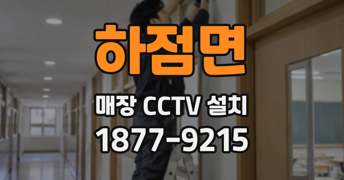 하점면 매장 CCTV 설치