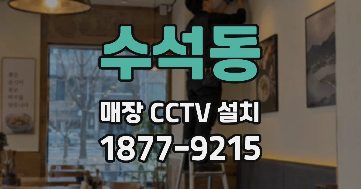 수석동 매장 CCTV 설치