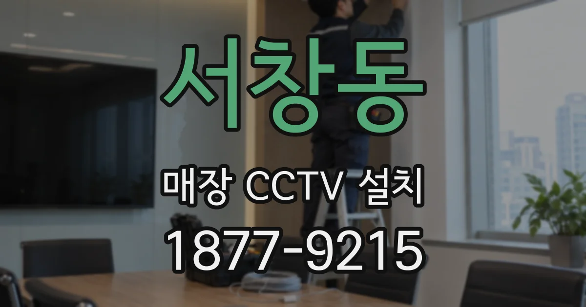 서창동 매장 CCTV 설치