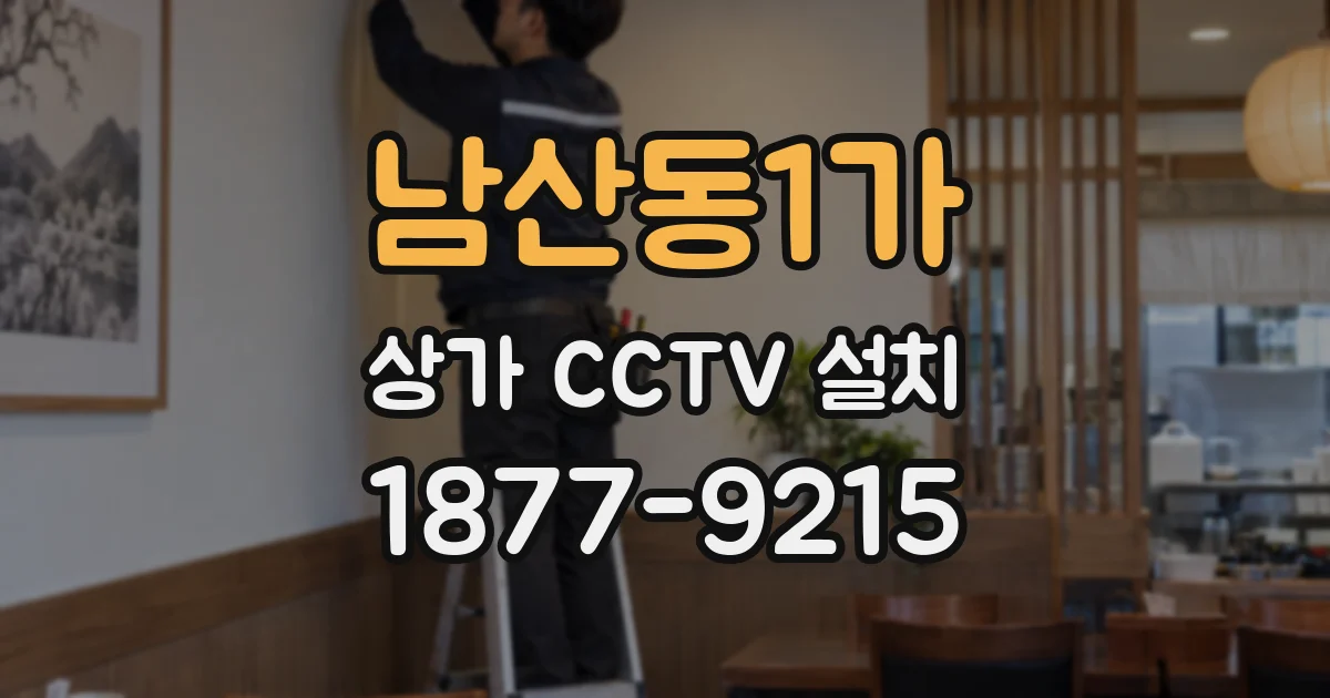 남산동1가 상가 CCTV 설치