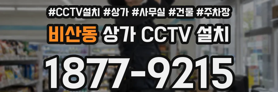 비산동 상가 CCTV 설치
