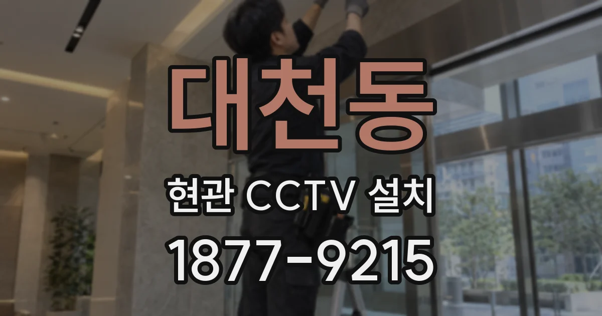 대천동 현관 CCTV 설치
