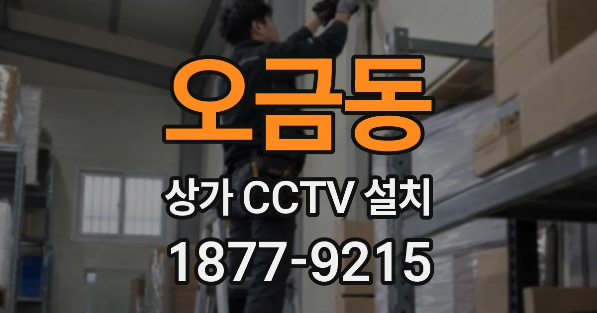오금동 상가 CCTV 설치