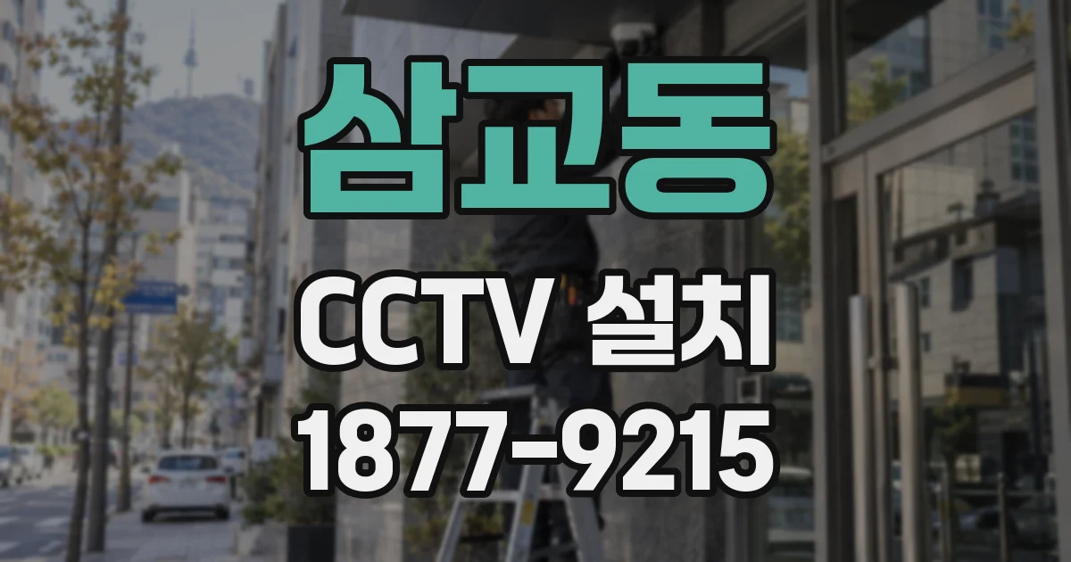 삼교동 CCTV 설치