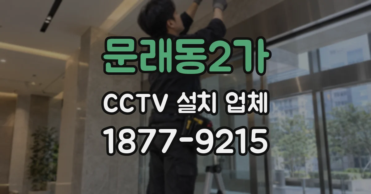 문래동2가 CCTV 설치 업체