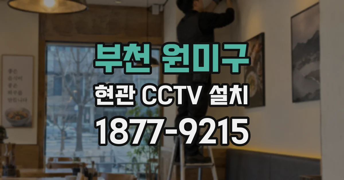 부천 원미구 현관 CCTV 설치