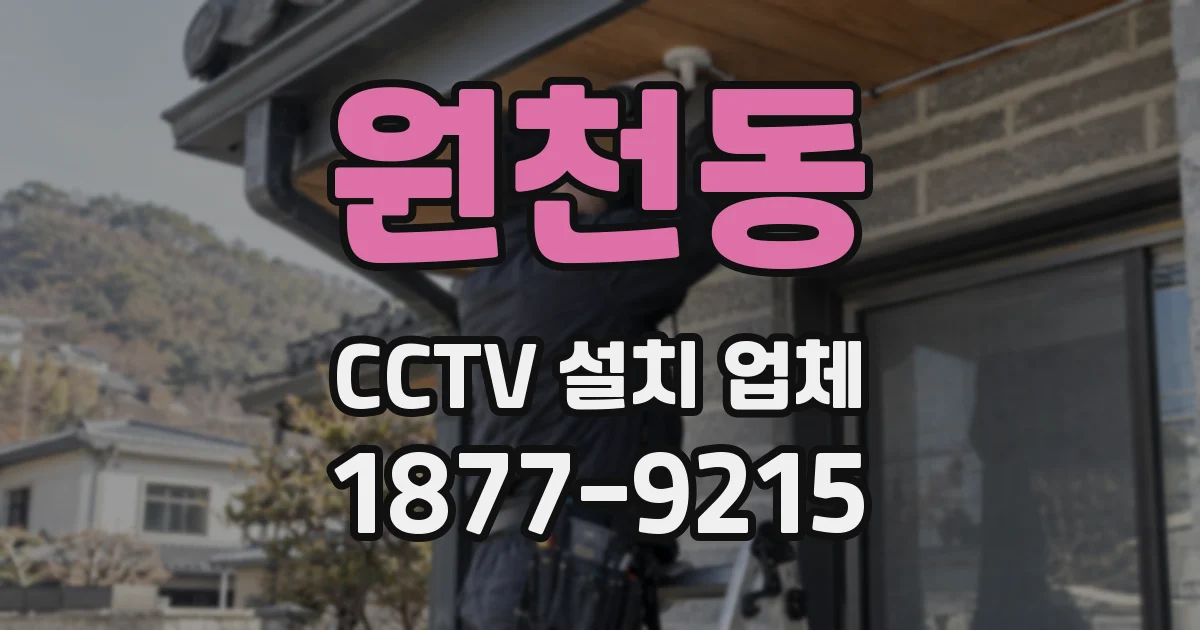 원천동 CCTV 설치 업체