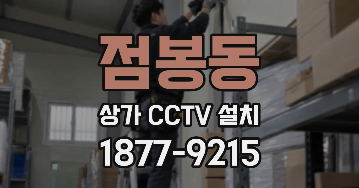 점봉동 상가 CCTV 설치