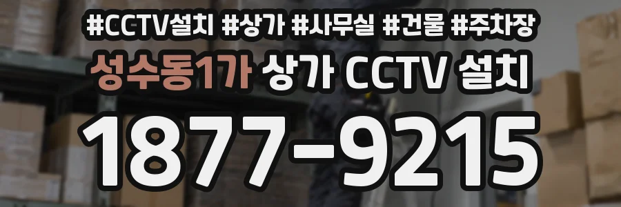 성수동1가 상가 CCTV 설치