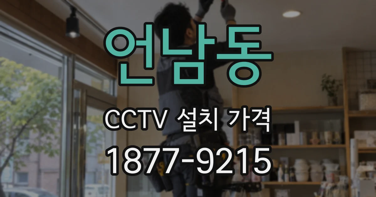 언남동 CCTV 설치 가격