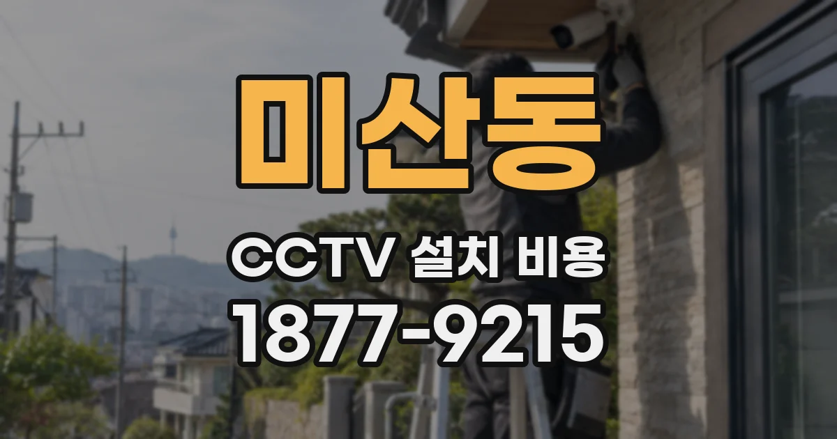 미산동 CCTV 설치 비용
