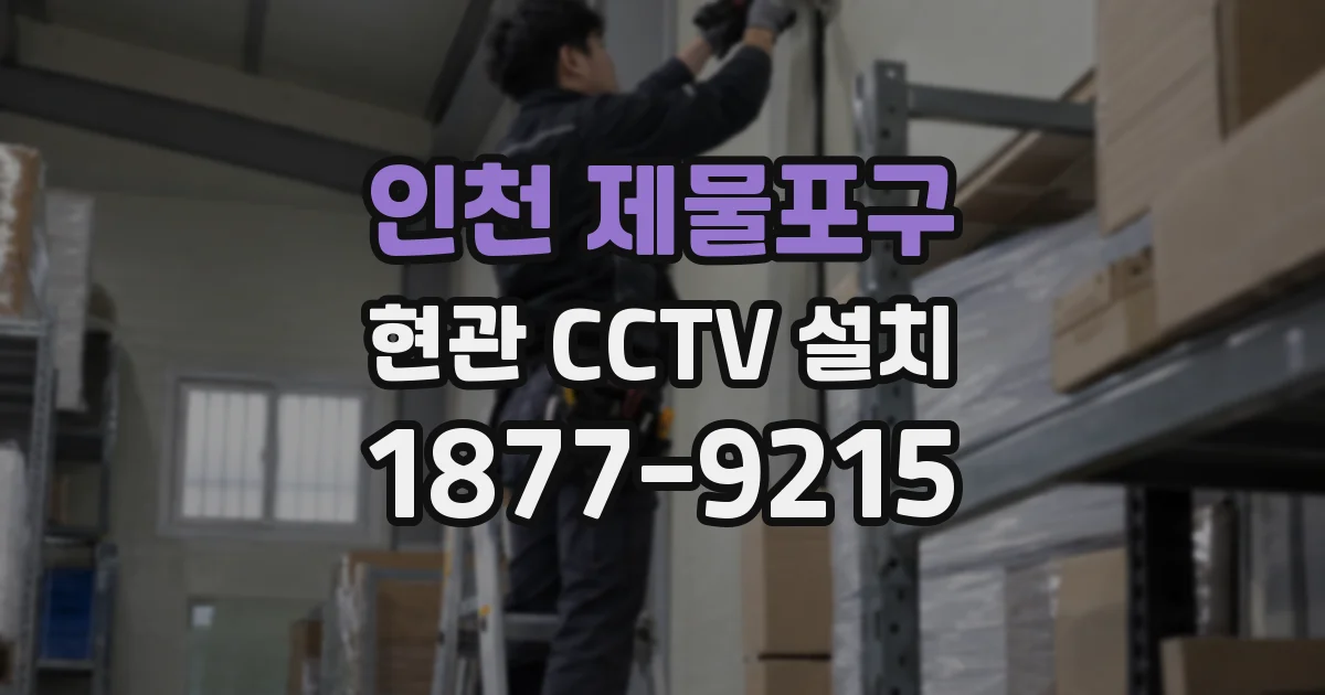 인천 제물포구 현관 CCTV 설치