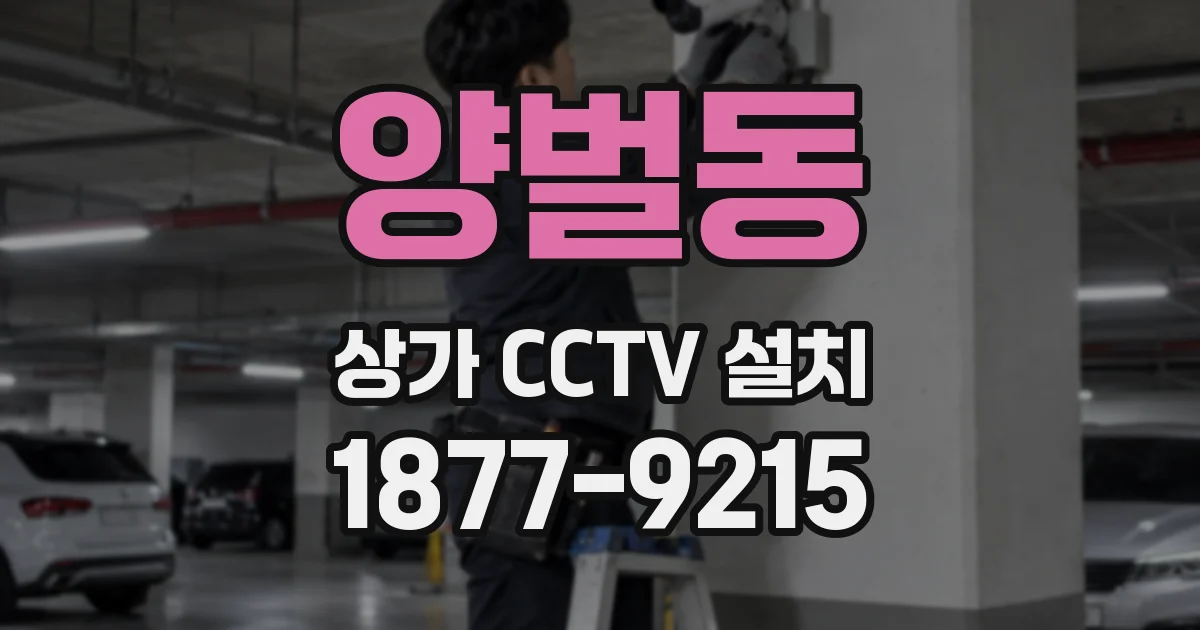 양벌동 상가 CCTV 설치