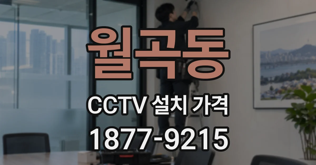 월곡동 CCTV 설치 가격