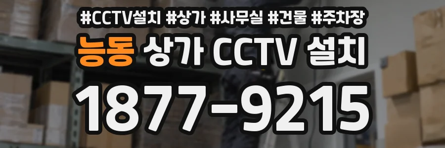 능동 상가 CCTV 설치