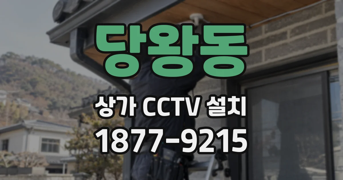 당왕동 상가 CCTV 설치