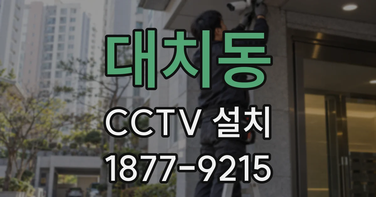 대치동 CCTV 설치