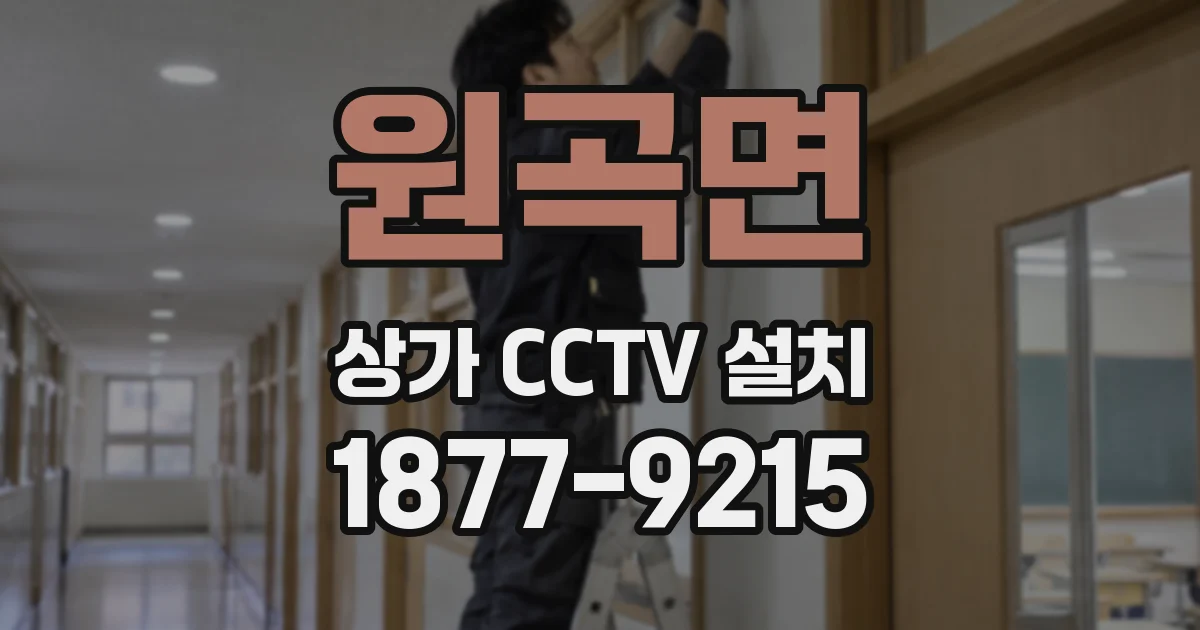 원곡면 상가 CCTV 설치