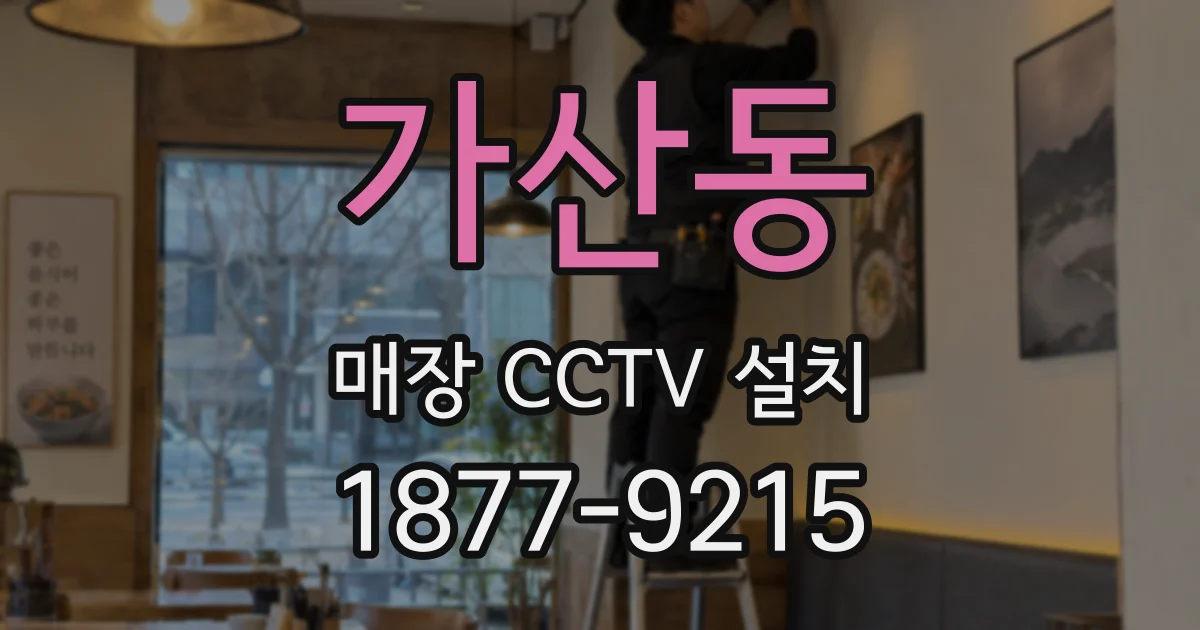 가산동 매장 CCTV 설치