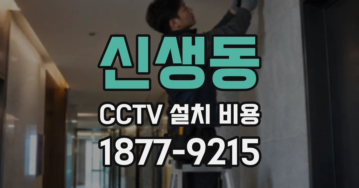 신생동 CCTV 설치 비용