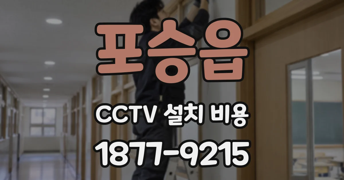 포승읍 CCTV 설치 비용