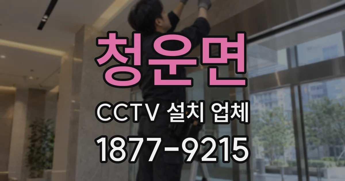 청운면 CCTV 설치 업체