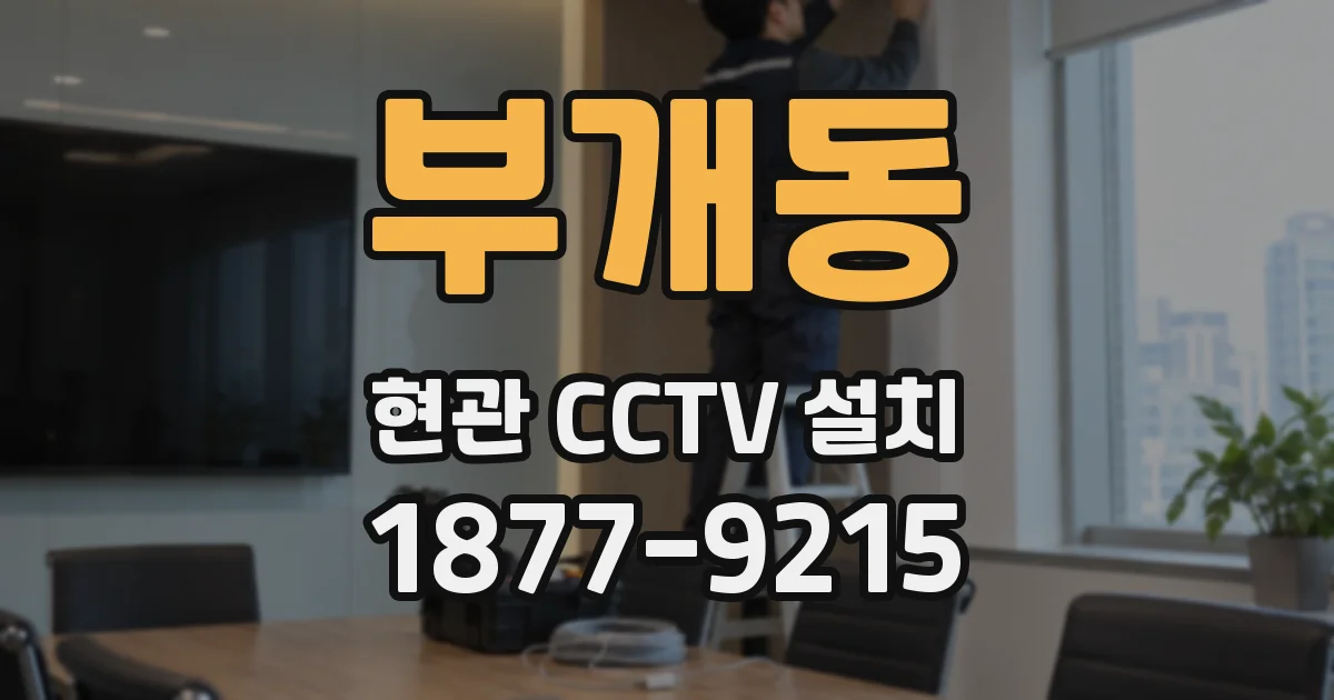 부개동 현관 CCTV 설치
