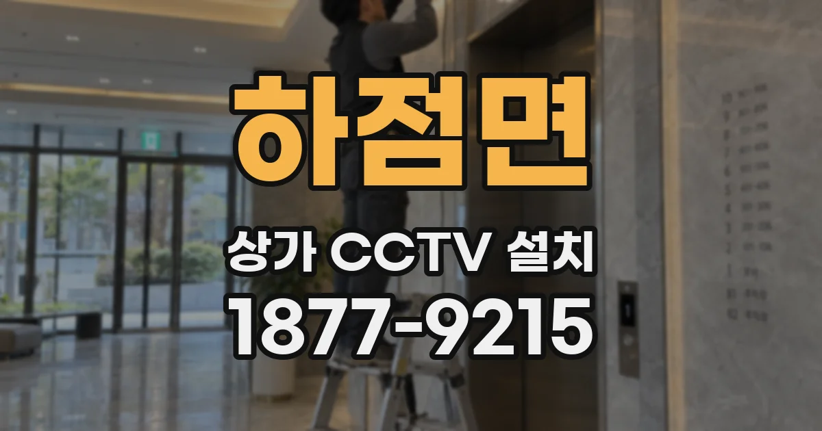 하점면 상가 CCTV 설치