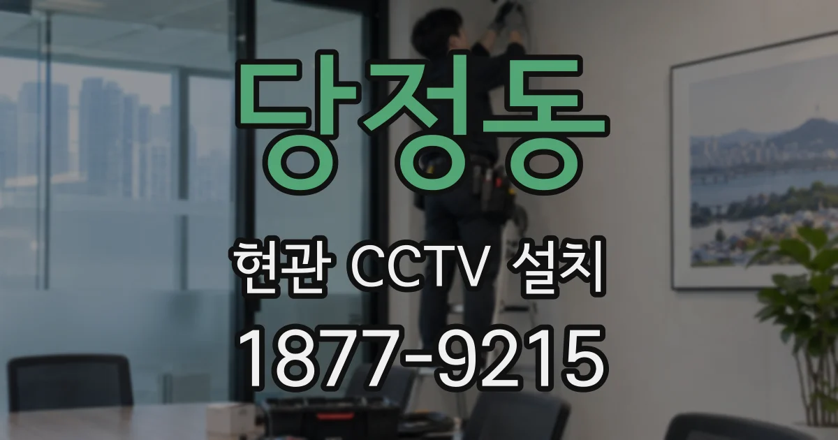 당정동 현관 CCTV 설치